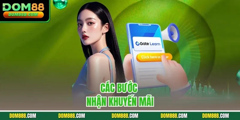 Các bước nhận khuyến mãi